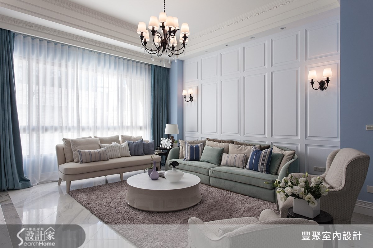 90坪新成屋(5年以下)＿新古典客廳案例圖片＿豐聚室內設計＿豐聚_15之3