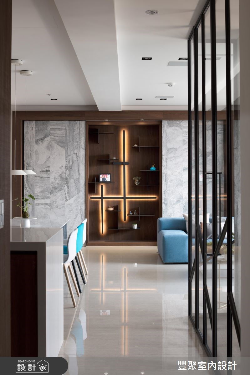 40坪新成屋(5年以下)＿現代風客廳餐廳走廊案例圖片＿豐聚室內設計＿豐聚_24之9