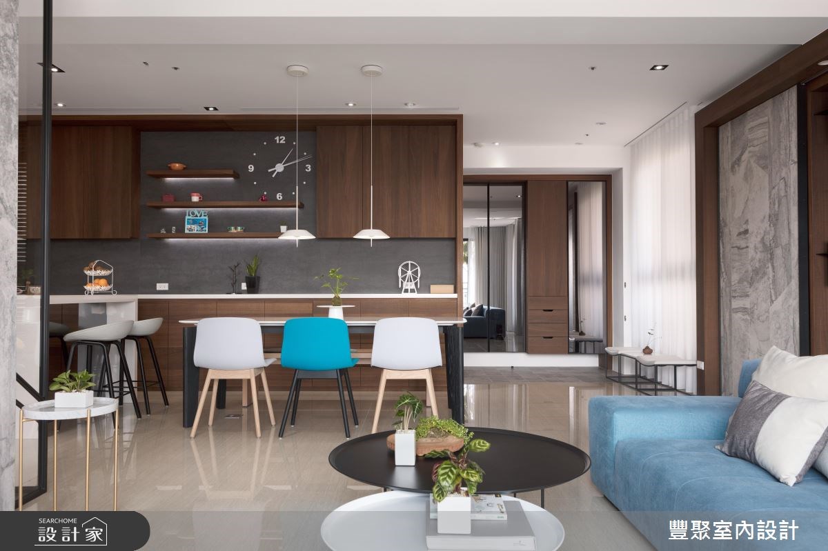 40坪新成屋(5年以下)＿現代風玄關客廳餐廳案例圖片＿豐聚室內設計＿豐聚_24之10