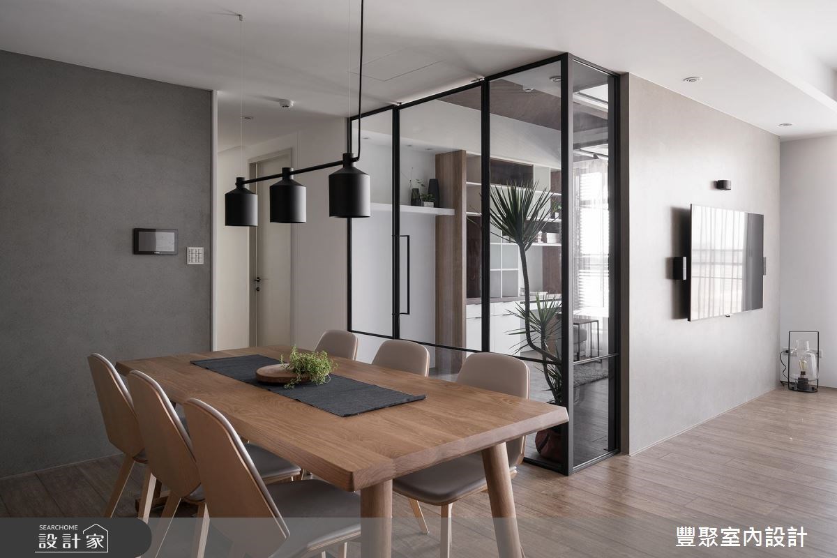 30坪新成屋(5年以下)＿現代風客廳餐廳書房案例圖片＿豐聚室內設計＿豐聚_25之7