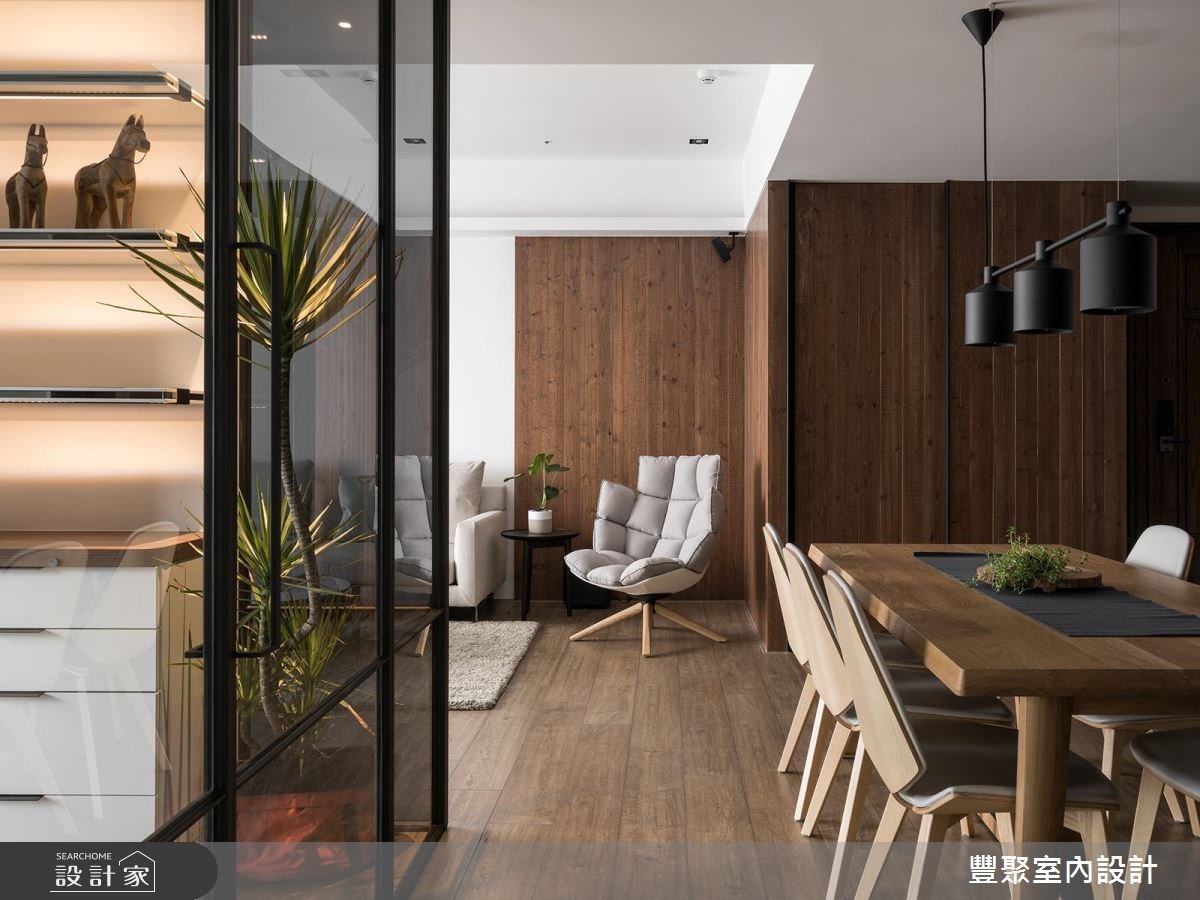 30坪新成屋(5年以下)＿現代風客廳餐廳書房案例圖片＿豐聚室內設計＿豐聚_25之12