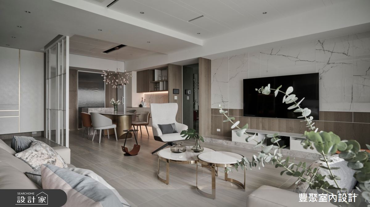 44坪新成屋(5年以下)＿現代風玄關客廳餐廳案例圖片＿豐聚室內設計＿豐聚_37之5