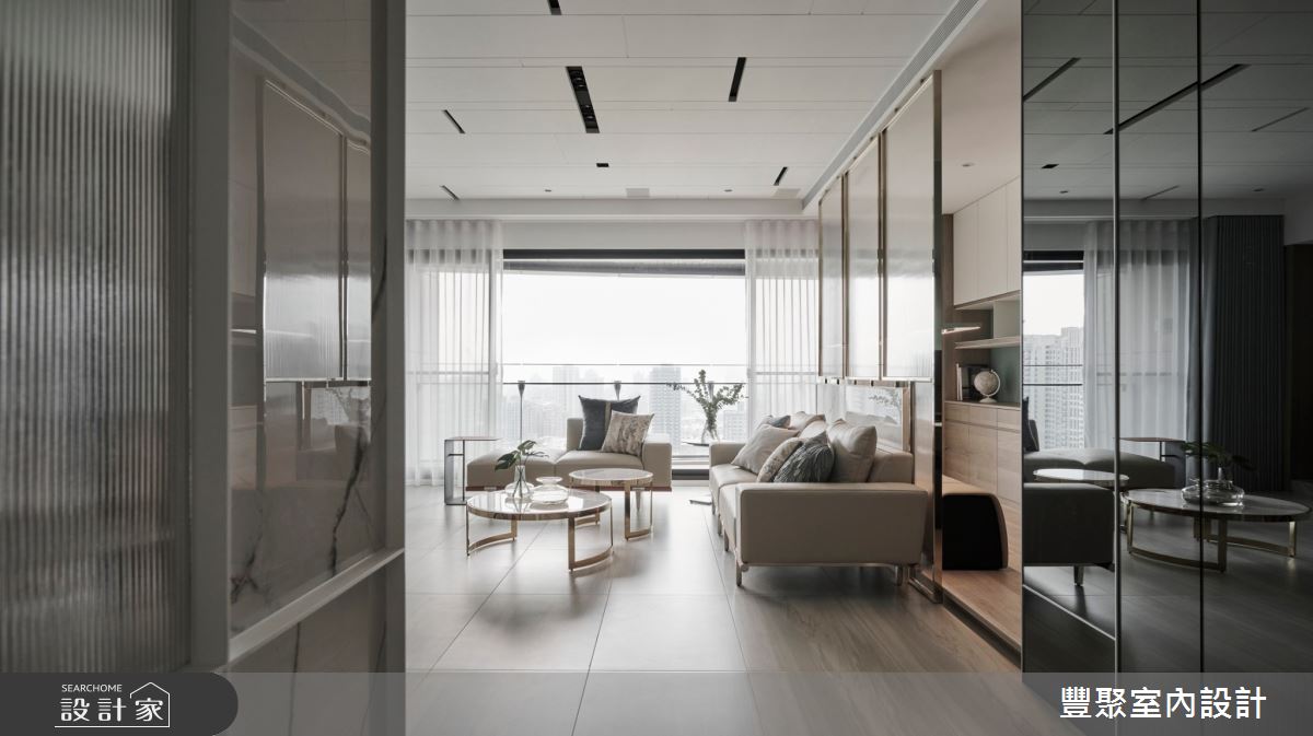 44坪新成屋(5年以下)＿現代風玄關客廳案例圖片＿豐聚室內設計＿豐聚_37之1