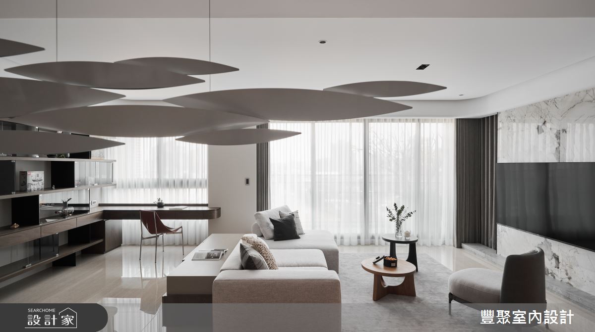 45坪新成屋(5年以下)＿現代風客廳書房工作區案例圖片＿豐聚室內設計＿豐聚_45之3