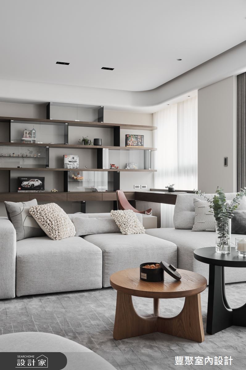 45坪新成屋(5年以下)＿現代風客廳書房工作區案例圖片＿豐聚室內設計＿豐聚_45之7