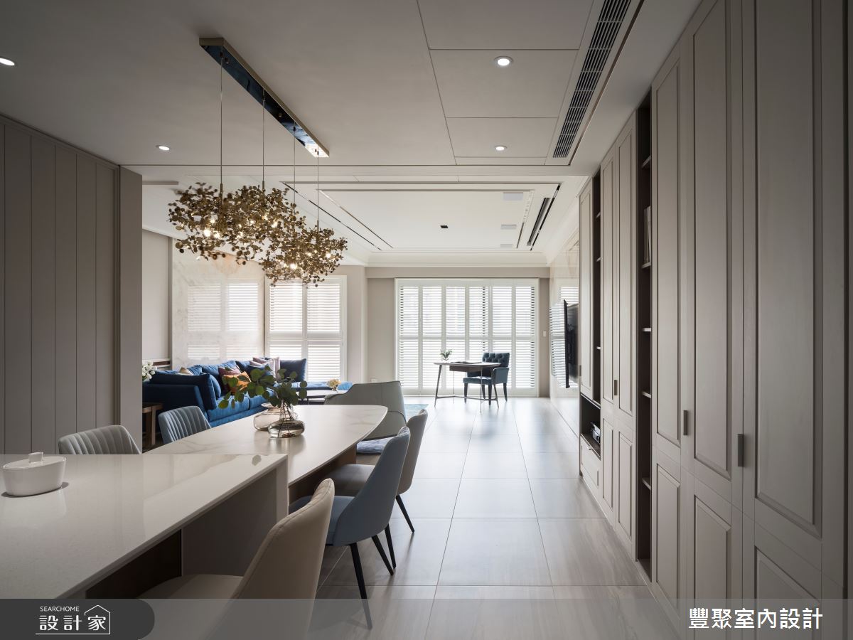 35坪新成屋(5年以下)＿美式風客廳餐廳案例圖片＿豐聚室內設計＿豐聚_47之2