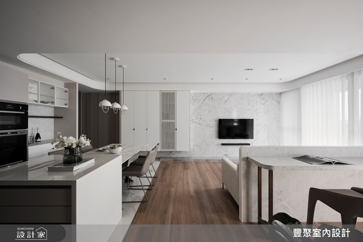 30坪預售屋＿現代風客廳餐廳中島案例圖片＿豐聚室內設計＿豐聚_51之10