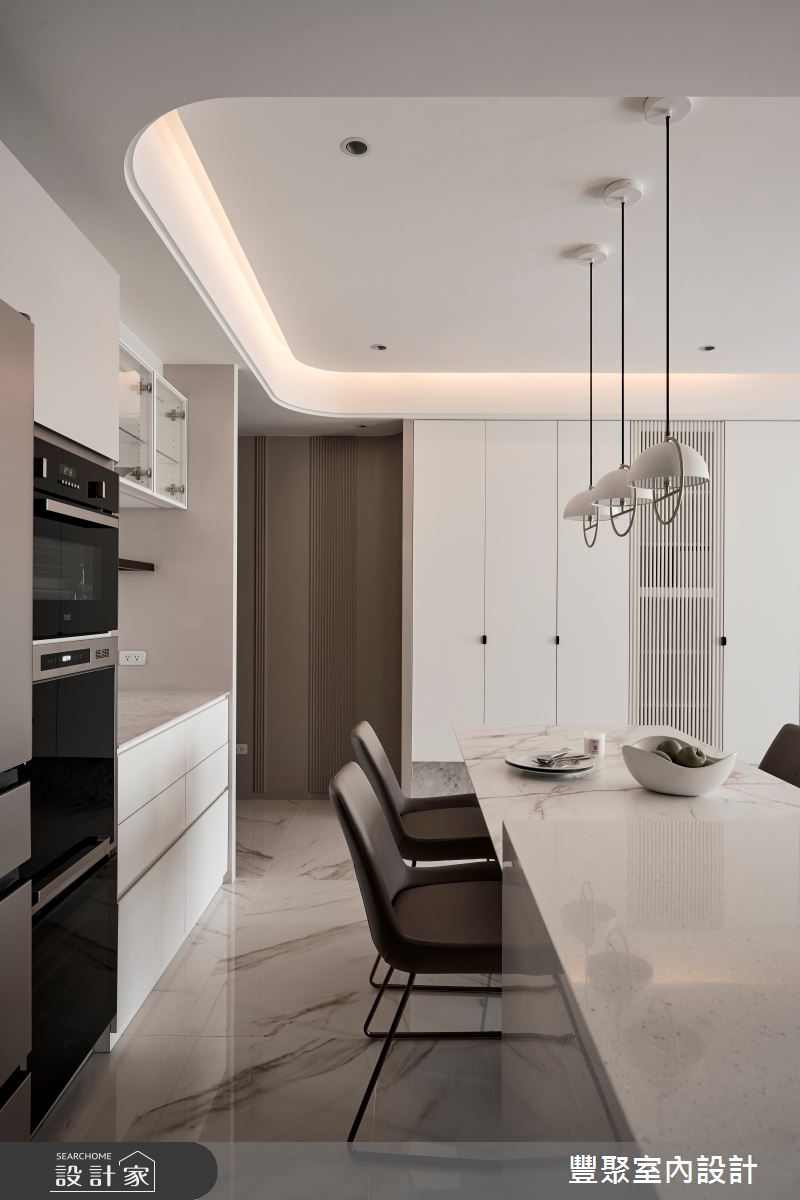 30坪預售屋＿現代風餐廳中島案例圖片＿豐聚室內設計＿豐聚_51之12