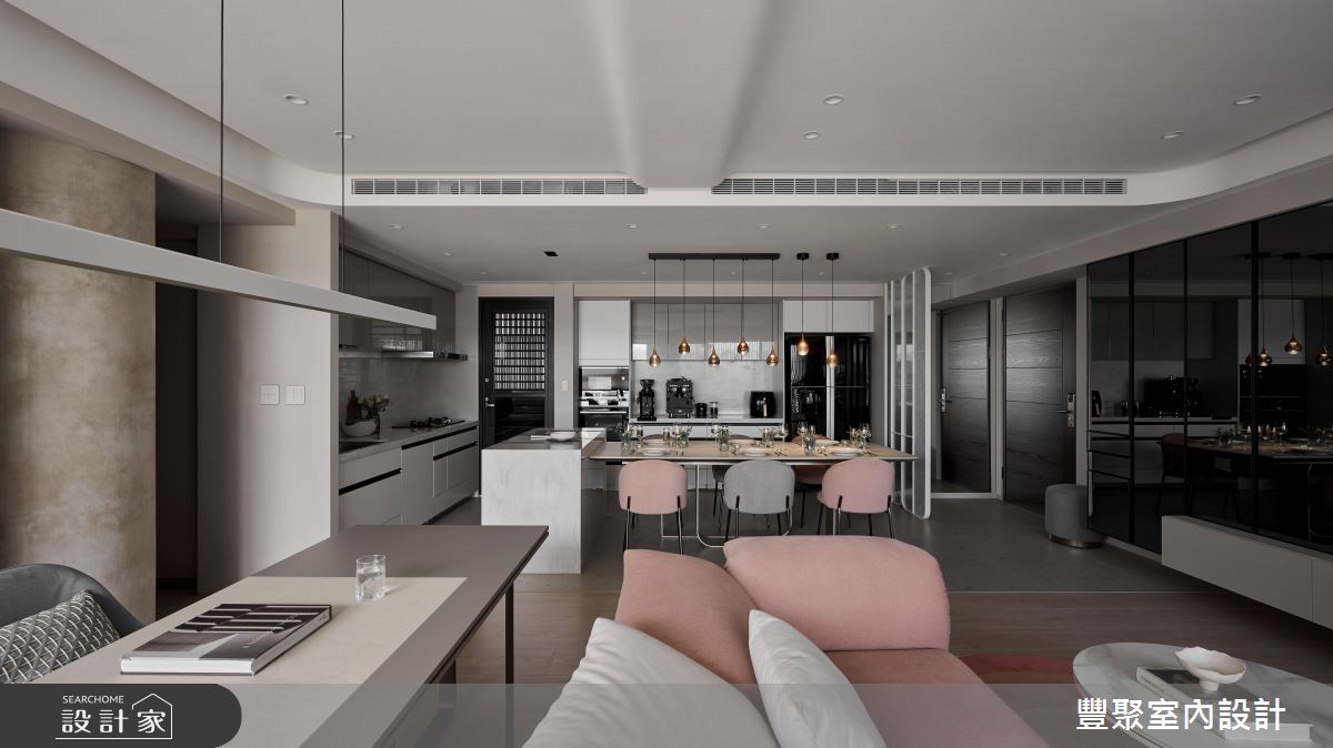 28坪預售屋＿現代風客廳餐廳廚房書房工作區案例圖片＿豐聚室內設計＿豐聚_54之7