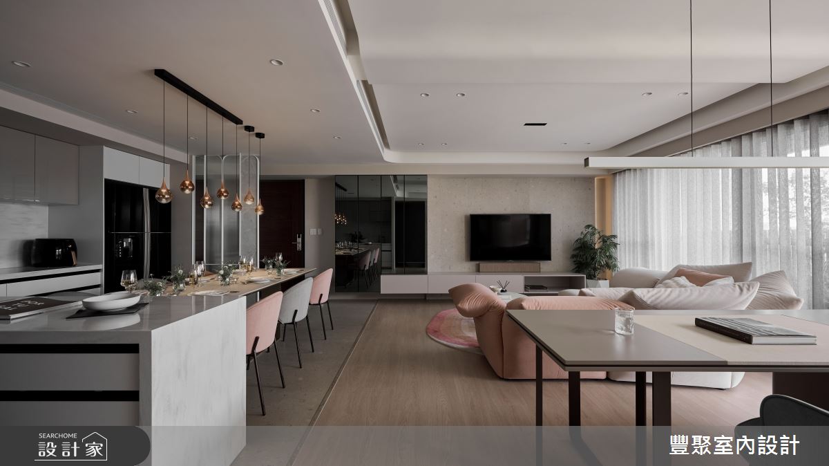 28坪預售屋＿現代風客廳餐廳廚房書房工作區案例圖片＿豐聚室內設計＿豐聚_54之9
