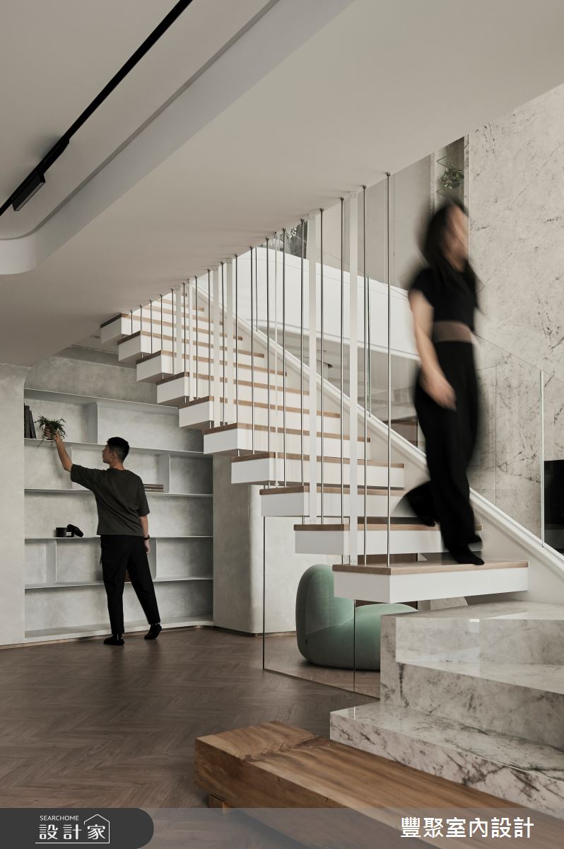 48坪中古屋(5~15年)＿現代風樓梯案例圖片＿豐聚室內設計＿豐聚_55之6