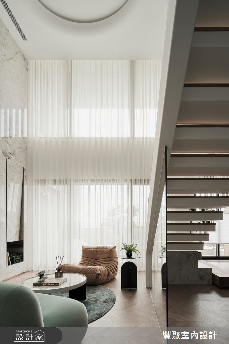 48坪中古屋(5~15年)＿現代風客廳樓梯案例圖片＿豐聚室內設計＿豐聚_55之10