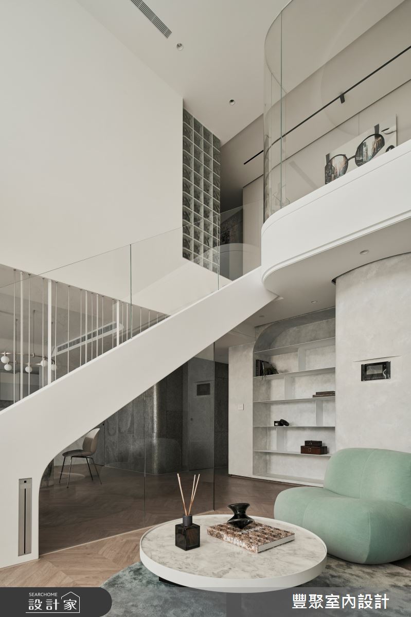 48坪中古屋(5~15年)＿現代風客廳樓梯案例圖片＿豐聚室內設計＿豐聚_55之14