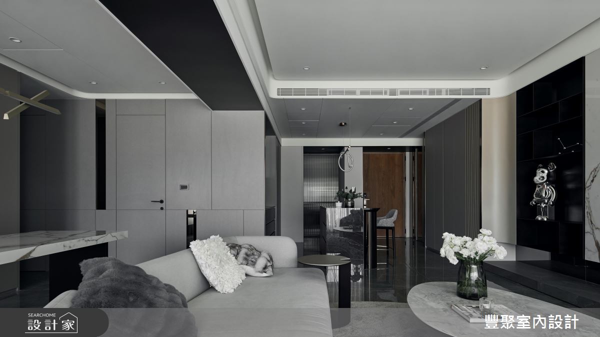 43坪新成屋(5年以下)＿奢華風客廳餐廳中島案例圖片＿豐聚室內設計＿豐聚_58之2