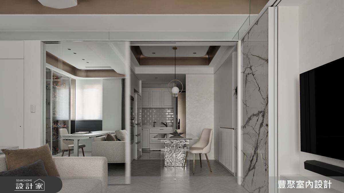 18坪新成屋(5年以下)＿美式風客廳餐廳廚房案例圖片＿豐聚室內設計＿豐聚_61之5