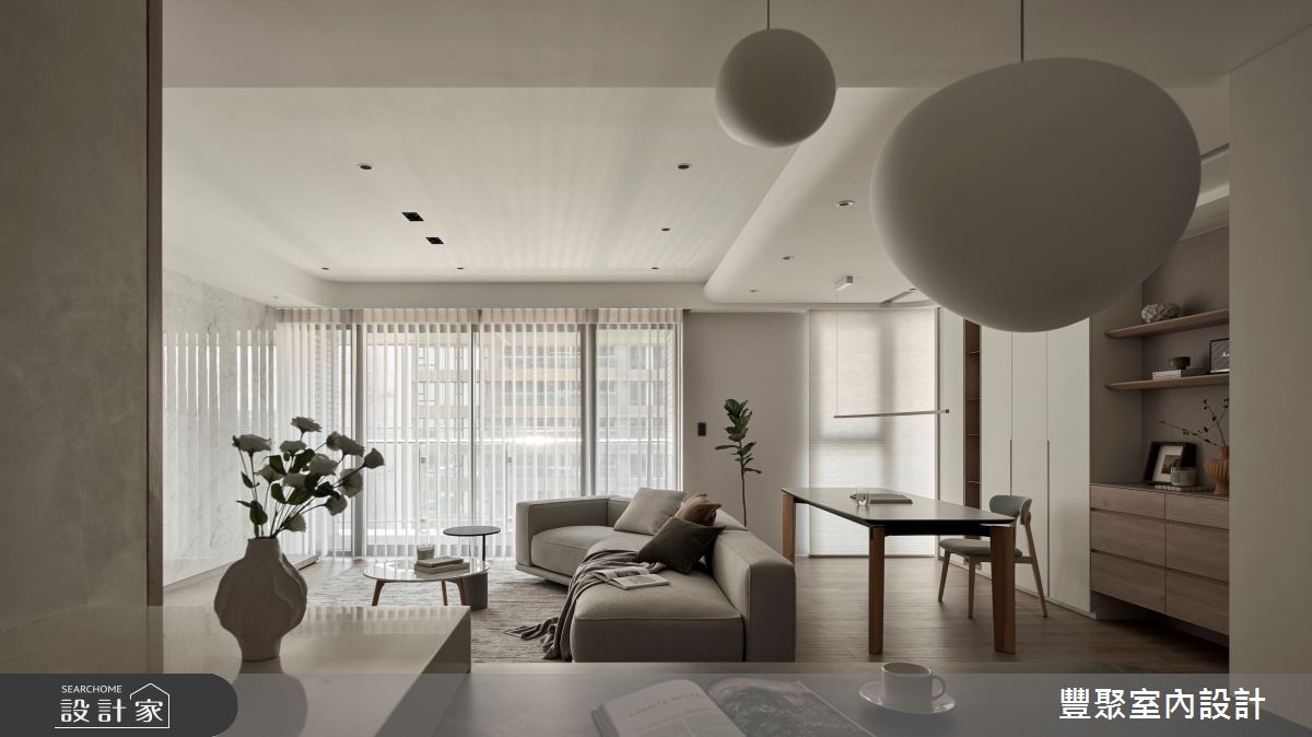 42坪新成屋(5年以下)＿現代風客廳餐廳書房中島案例圖片＿豐聚室內設計＿豐聚_65之11