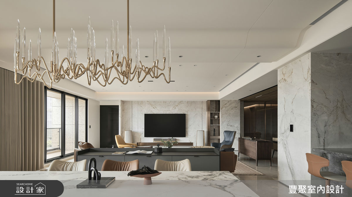 108坪預售屋＿奢華風客廳案例圖片＿豐聚室內設計＿豐聚_66之7