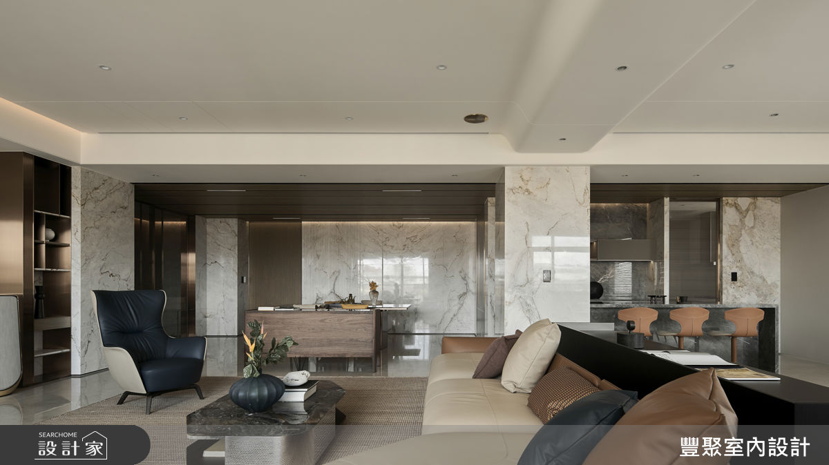 108坪預售屋＿奢華風客廳餐廳中島案例圖片＿豐聚室內設計＿豐聚_66之11
