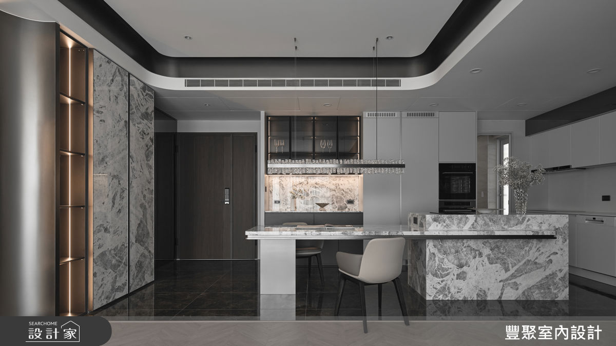 30坪新成屋(5年以下)＿奢華風玄關餐廳廚房中島案例圖片＿豐聚室內設計＿豐聚_67之7