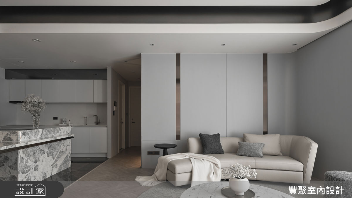 30坪新成屋(5年以下)＿奢華風客廳餐廳廚房中島案例圖片＿豐聚室內設計＿豐聚_67之8