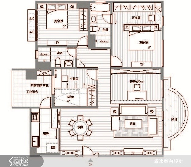 57坪新成屋(5年以下)＿新古典案例圖片＿清沐室內設計＿清沐_01之11