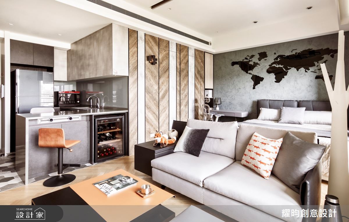 13坪中古屋(5~15年)＿北歐風客廳廚房吧檯案例圖片＿耀昀創意設計＿耀昀_55之7