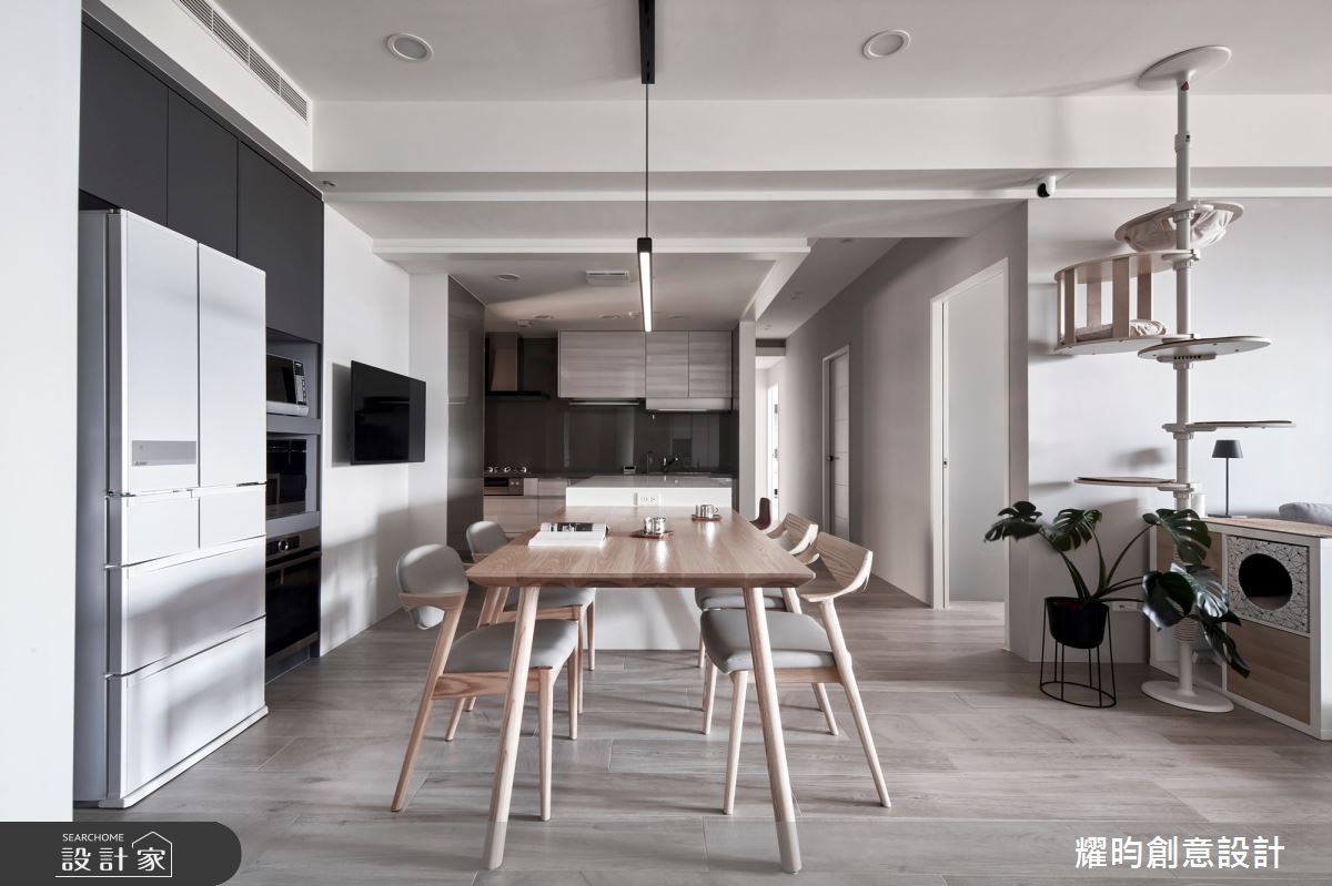 43坪中古屋(5~15年)＿北歐風餐廳廚房中島案例圖片＿耀昀創意設計＿耀昀_70之19