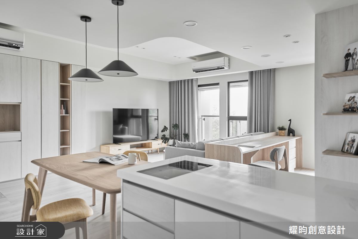 28坪預售屋＿北歐風客廳餐廳工作區中島案例圖片＿耀昀創意設計＿耀昀_79之10