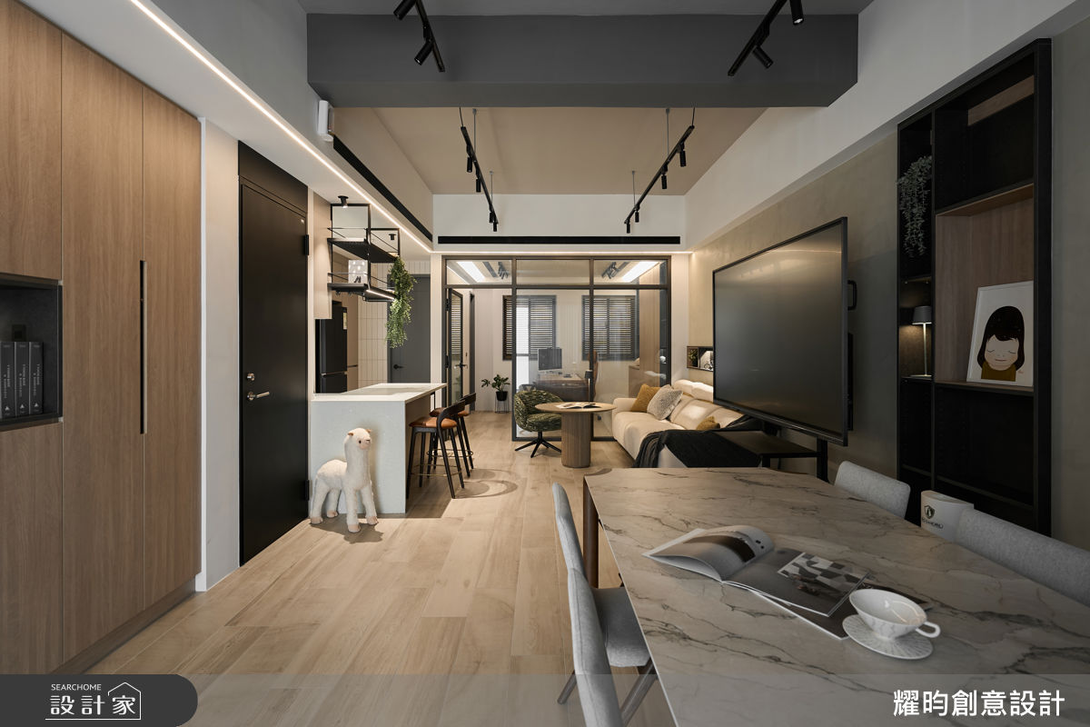 28坪老屋(41~50年)＿北歐風客廳餐廳吧檯中島案例圖片＿耀昀創意設計＿耀昀_96之1