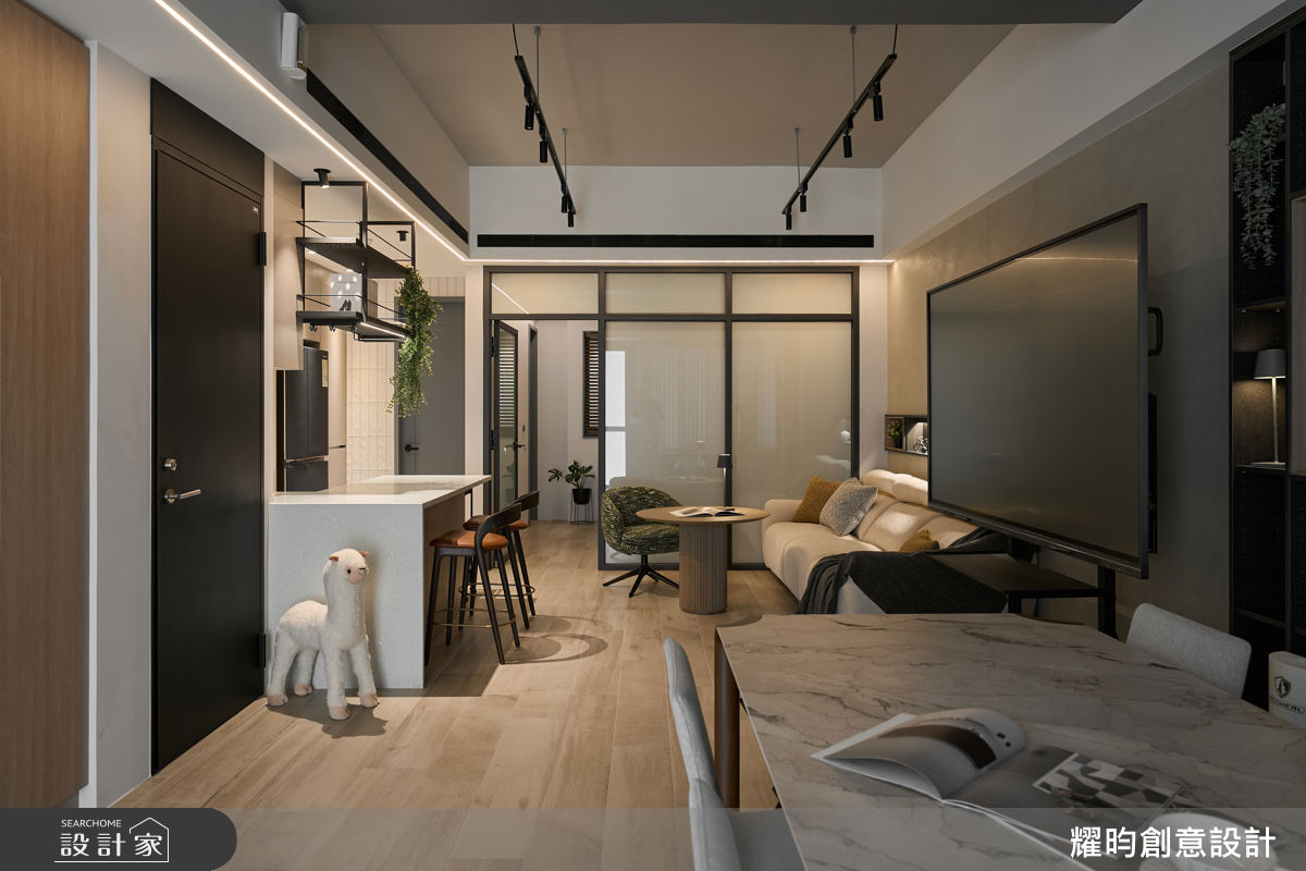 28坪老屋(41~50年)＿北歐風客廳餐廳吧檯中島案例圖片＿耀昀創意設計＿耀昀_96之2