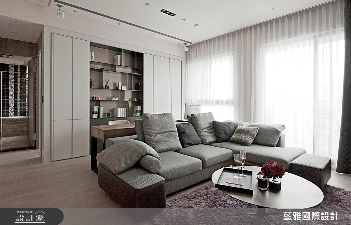65坪新成屋(5年以下)＿奢華風客廳工作區案例圖片＿藍雅國際設計＿藍雅_23之1