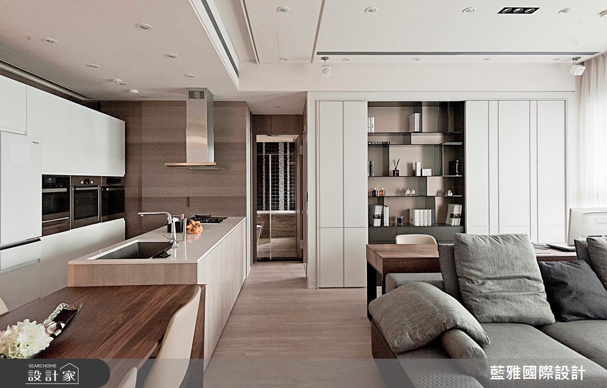 65坪新成屋(5年以下)＿奢華風客廳餐廳廚房中島案例圖片＿藍雅國際設計＿藍雅_23之2
