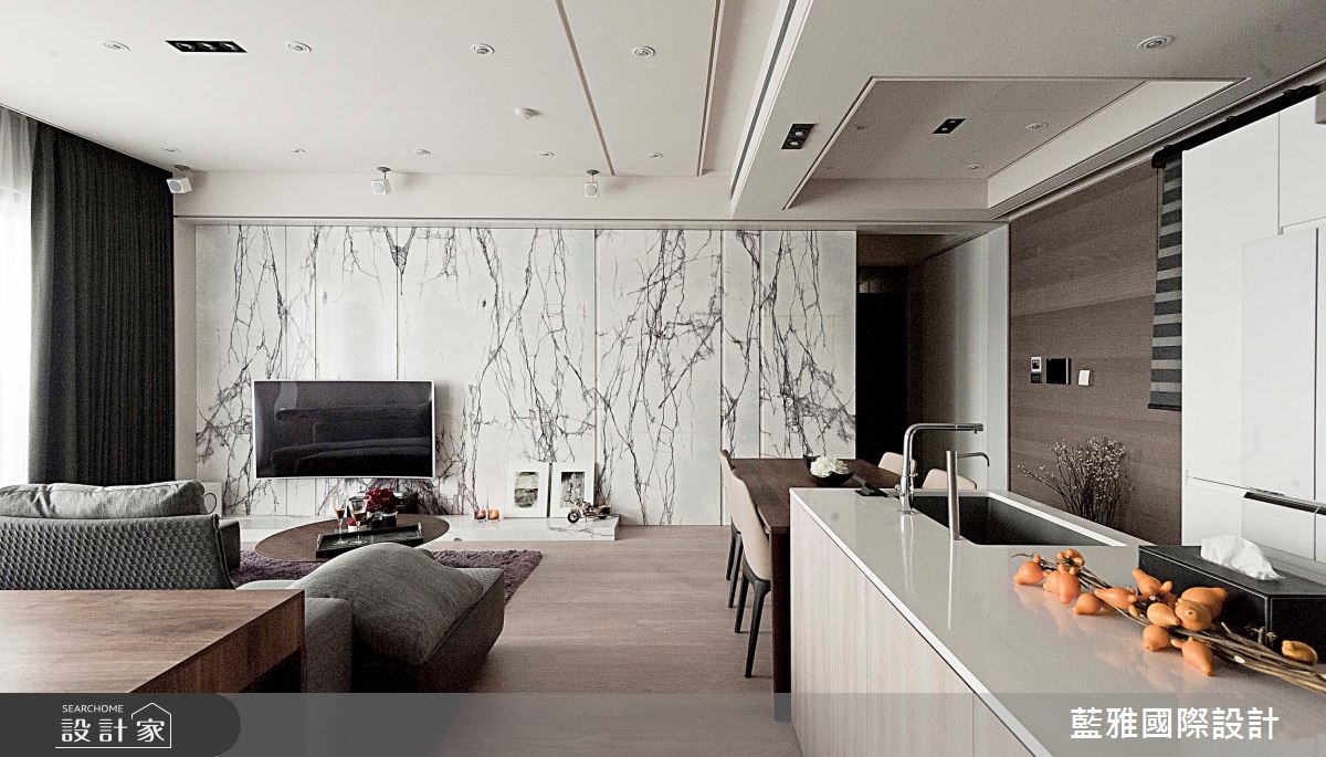 65坪新成屋(5年以下)＿奢華風客廳中島案例圖片＿藍雅國際設計＿藍雅_23之6