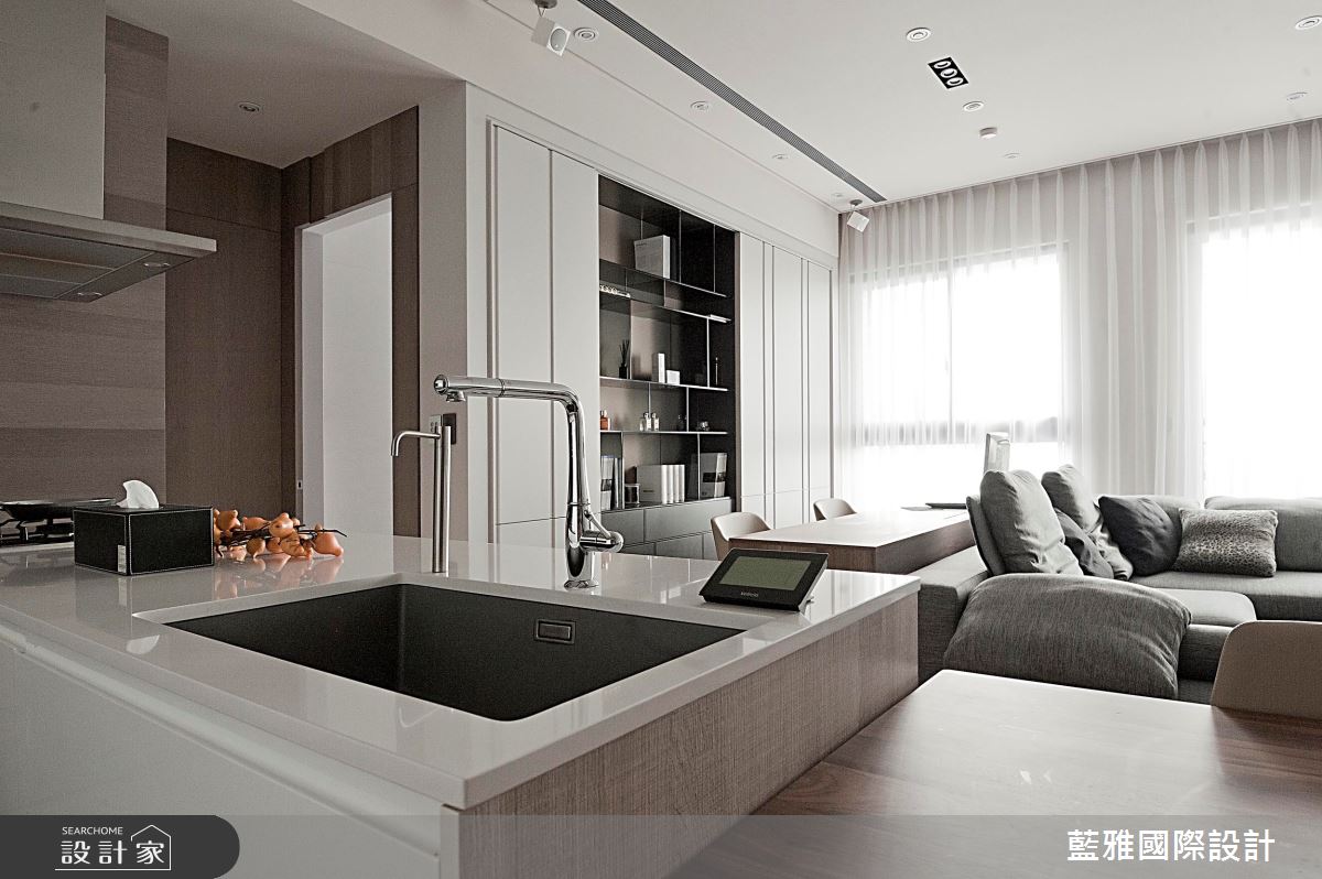 65坪新成屋(5年以下)＿奢華風客廳中島案例圖片＿藍雅國際設計＿藍雅_23之8