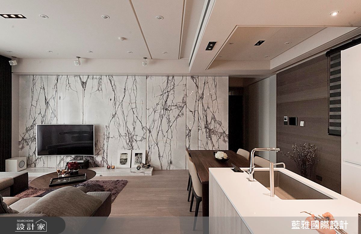 65坪新成屋(5年以下)＿奢華風客廳餐廳中島案例圖片＿藍雅國際設計＿藍雅_23之21