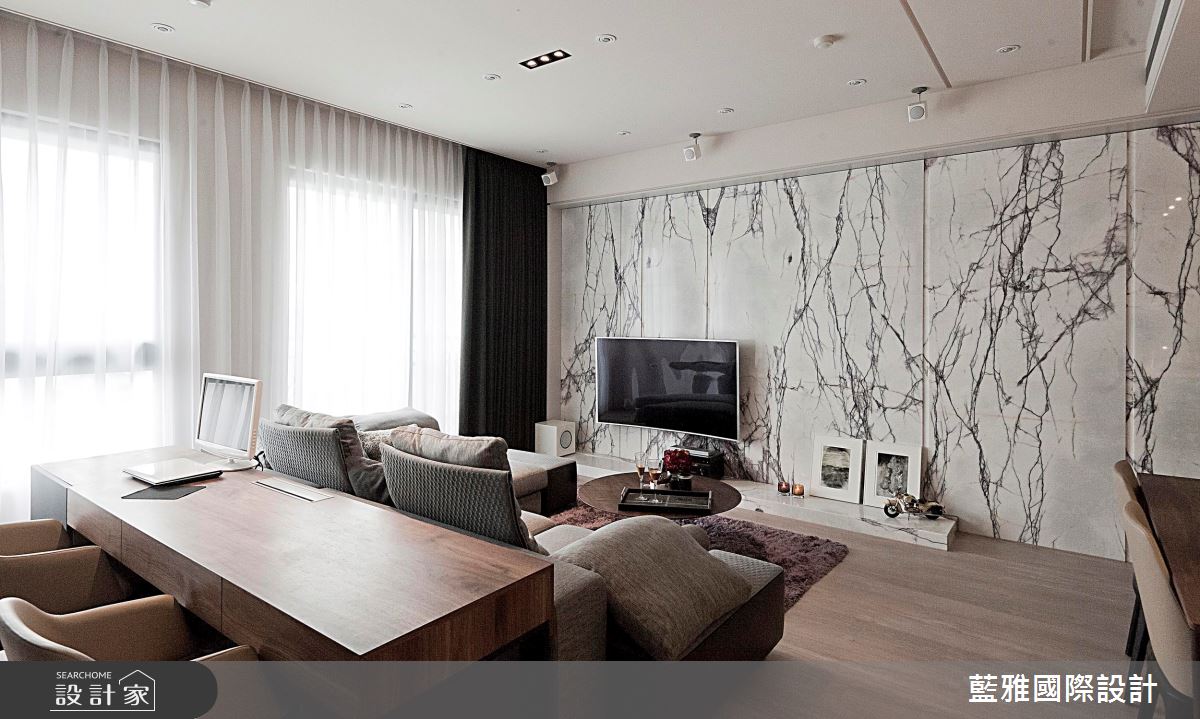 65坪新成屋(5年以下)＿奢華風客廳工作區案例圖片＿藍雅國際設計＿藍雅_23之22