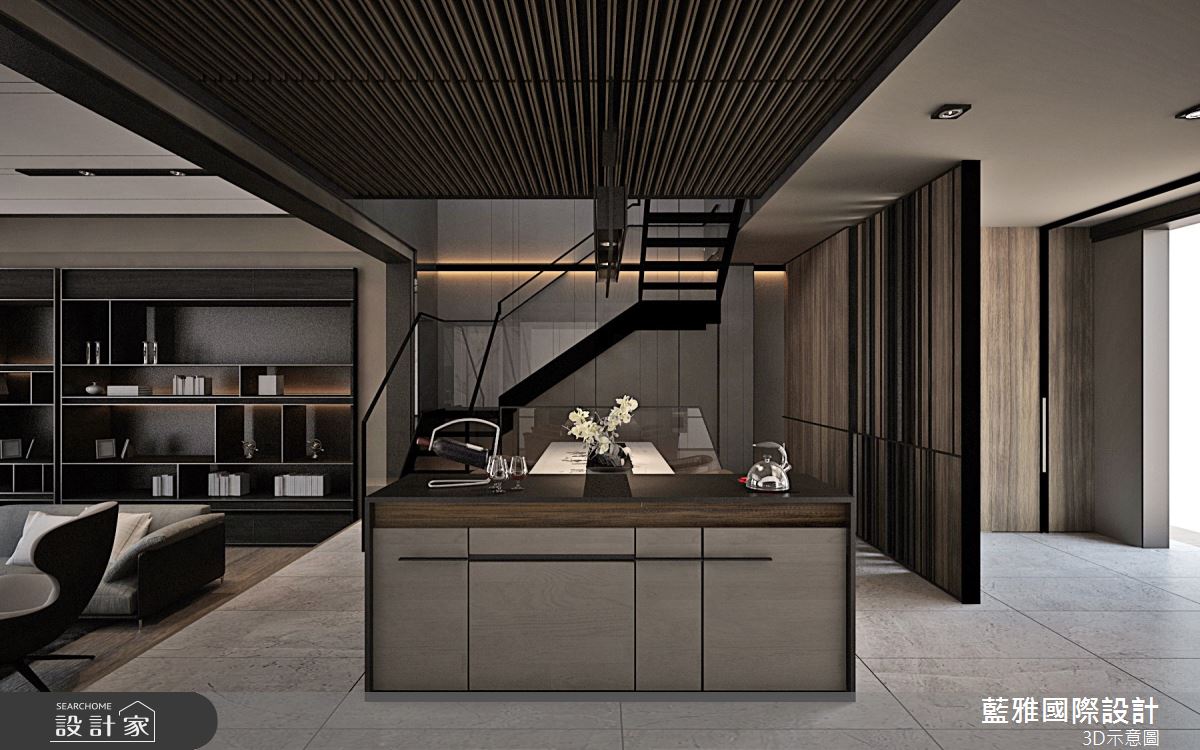 130坪新成屋(5年以下)＿現代風玄關樓梯案例圖片＿藍雅國際設計＿藍雅_26之4