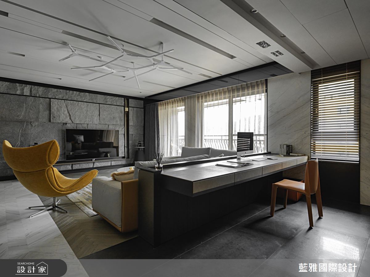 95坪新成屋(5年以下)＿奢華風客廳工作區案例圖片＿藍雅國際設計＿藍雅_29之10