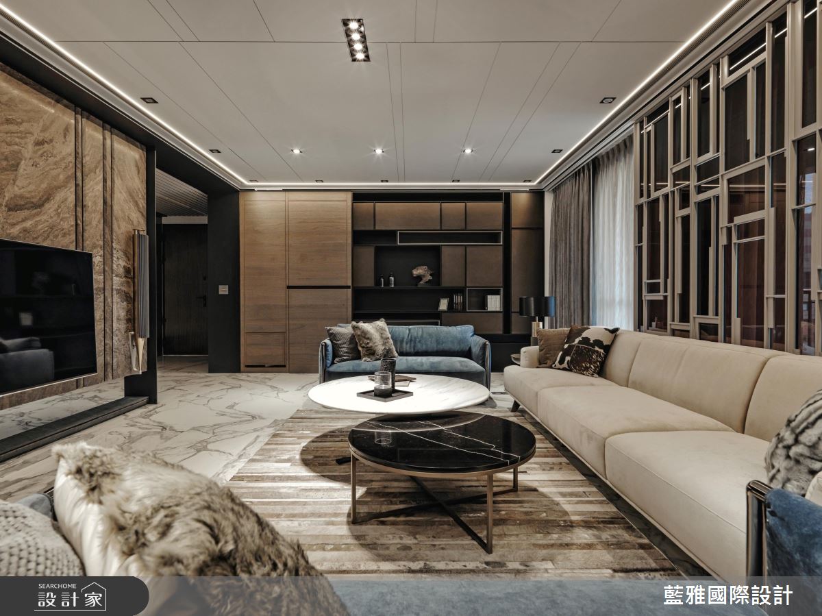 75坪新成屋(5年以下)＿奢華風客廳案例圖片＿藍雅國際設計＿藍雅_32之6