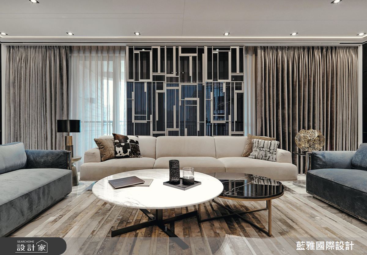 75坪新成屋(5年以下)＿奢華風客廳案例圖片＿藍雅國際設計＿藍雅_32之9