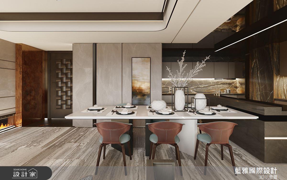 44坪新成屋(5年以下)＿現代風餐廳廚房案例圖片＿藍雅國際設計＿藍雅_42之8