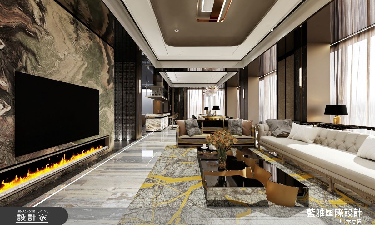 100坪新成屋(5年以下)＿現代風客廳案例圖片＿藍雅國際設計＿藍雅_港都之峰之3