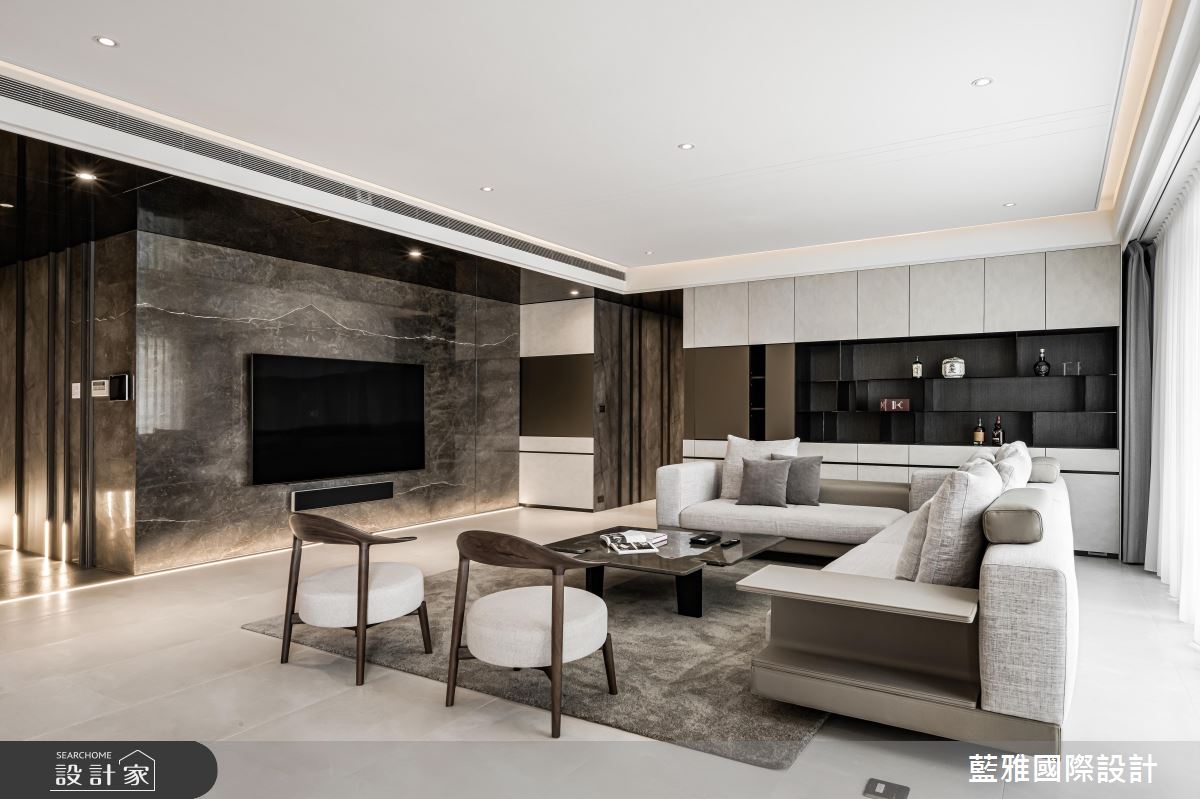 75坪毛胚屋＿現代輕奢風客廳案例圖片＿藍雅國際設計＿藍雅_靜逸之居之4