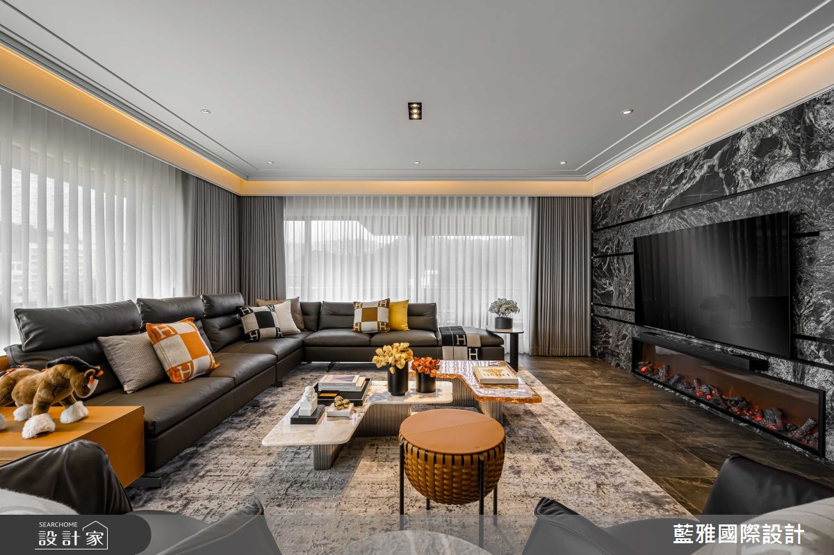 68坪新成屋(5年以下)＿飯店風客廳案例圖片＿藍雅國際設計＿藍雅_石尚峰華之3