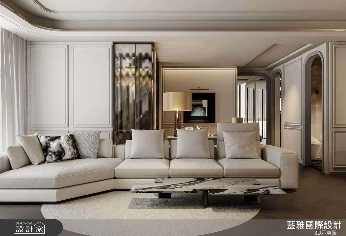 38坪新成屋(5年以下)＿現代風客廳案例圖片＿藍雅國際設計＿藍雅_上曜國王湖A1之3