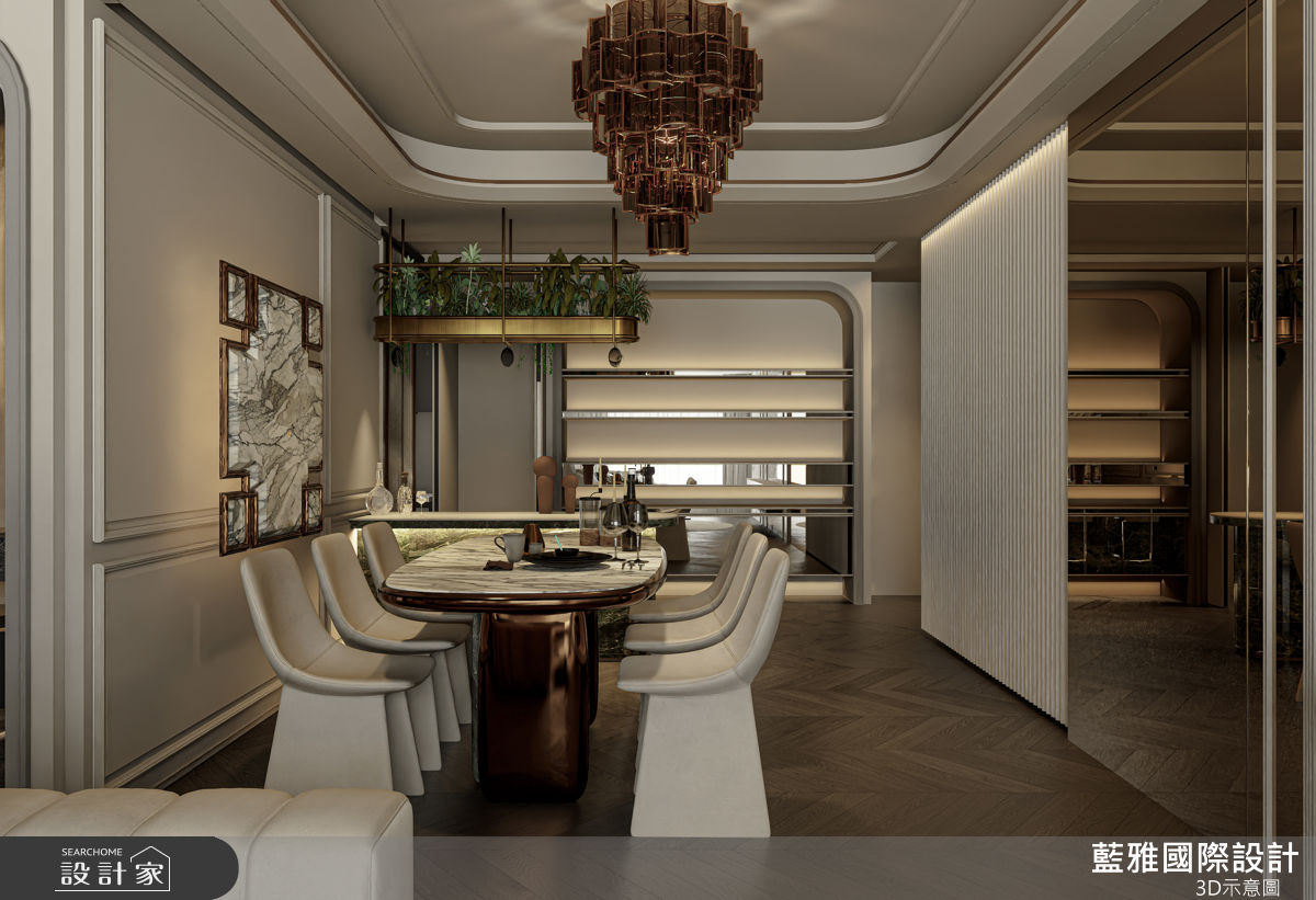 38坪新成屋(5年以下)＿現代風餐廳案例圖片＿藍雅國際設計＿藍雅_上曜國王湖A1之10
