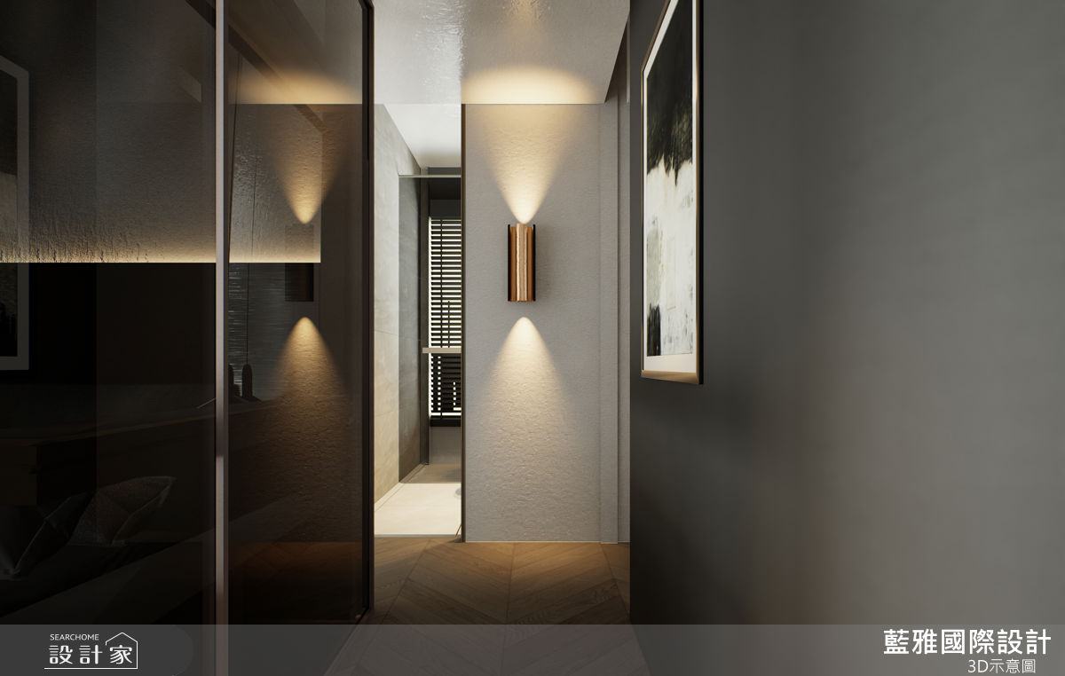 27坪新成屋(5年以下)＿現代風走廊案例圖片＿藍雅國際設計＿藍雅_善化白京A2之14