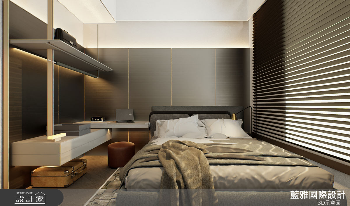 27坪新成屋(5年以下)＿現代風臥室案例圖片＿藍雅國際設計＿藍雅_善化白京A2之19