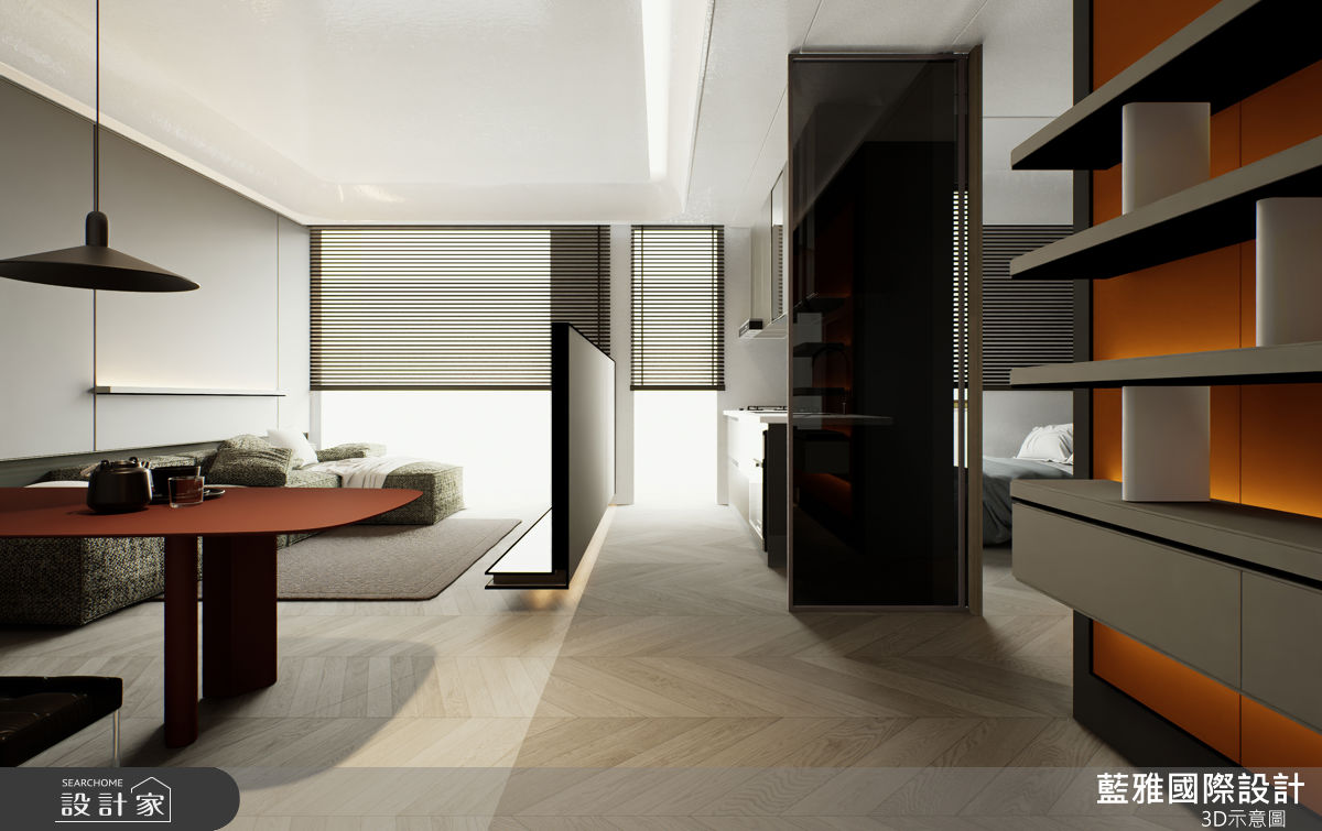 27坪新成屋(5年以下)＿現代風客廳餐廳案例圖片＿藍雅國際設計＿藍雅_善化白京A2之8