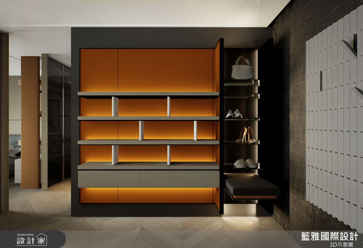 27坪新成屋(5年以下)＿現代風玄關案例圖片＿藍雅國際設計＿藍雅_善化白京A2之1